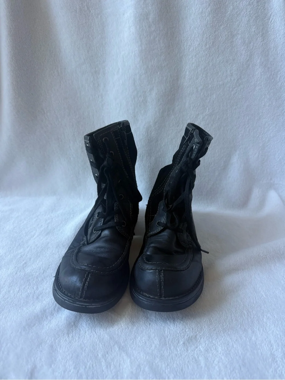 Diesel Black Lace-Up Ankle Boots